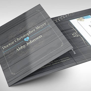 invitation wedding brochure design graphics trifold