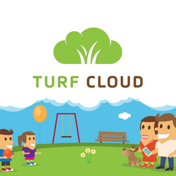 web design logo illustration branding website responsive turf cloud business corporate flat style