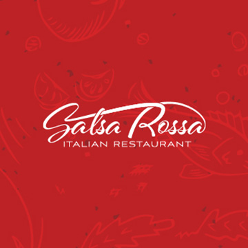 logo design restaurant salsa rossa italian food