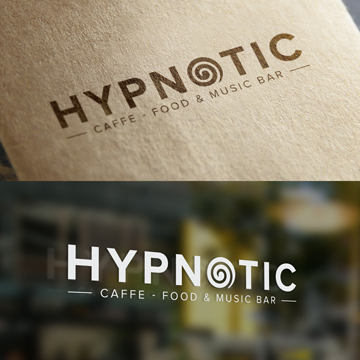 logo design hypnotic caffe bar snack night bar restaurant novi sad