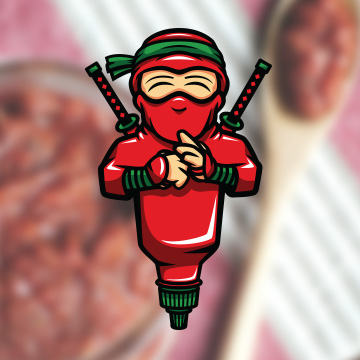 logo design food sauce sriracha spicy hot foot cook catering kitchen cuisine
