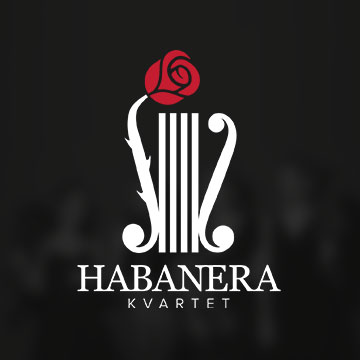 logo design habanera quartet music classic violin cello viola girls ladies orchestra